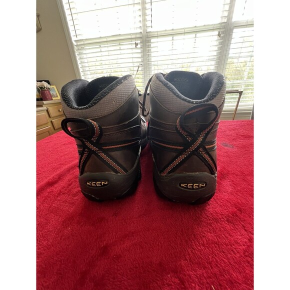 Keen Brown Mid-Height Waterproof Hiking Boots / Work Boots: Rubber Toe Mens 10D - Picture 8 of 13